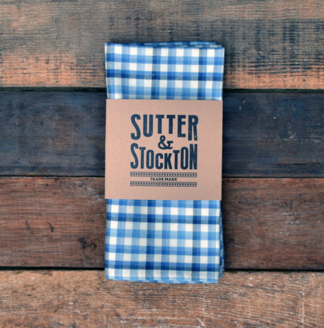 Lightweight Flannel Pocket Square - Blue Sea