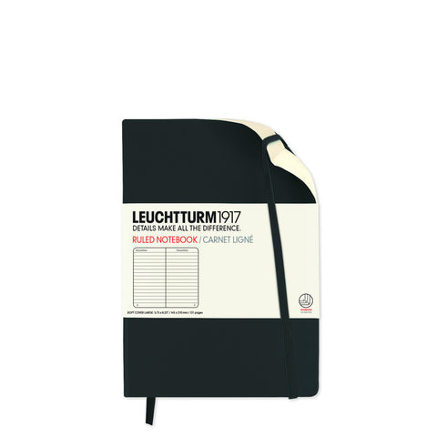 Leuchtturm1917 Pocket Notebook - Black Ruled
