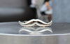 Moustache Tie Clip - Silver