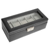 Royce Leather 5-Slot Watch Box - Black 2