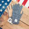 Upstate Stock Ragg Wool Glove with Natural Deer - Charcoal Melange