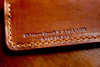 Chicago Comb Co. - Tan Horween Leather Sheath close up