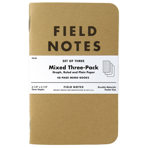 Field Notes Original 3-Pack - Mixed Paper