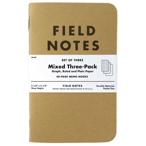 Field Notes Original 3-Pack - Mixed Paper