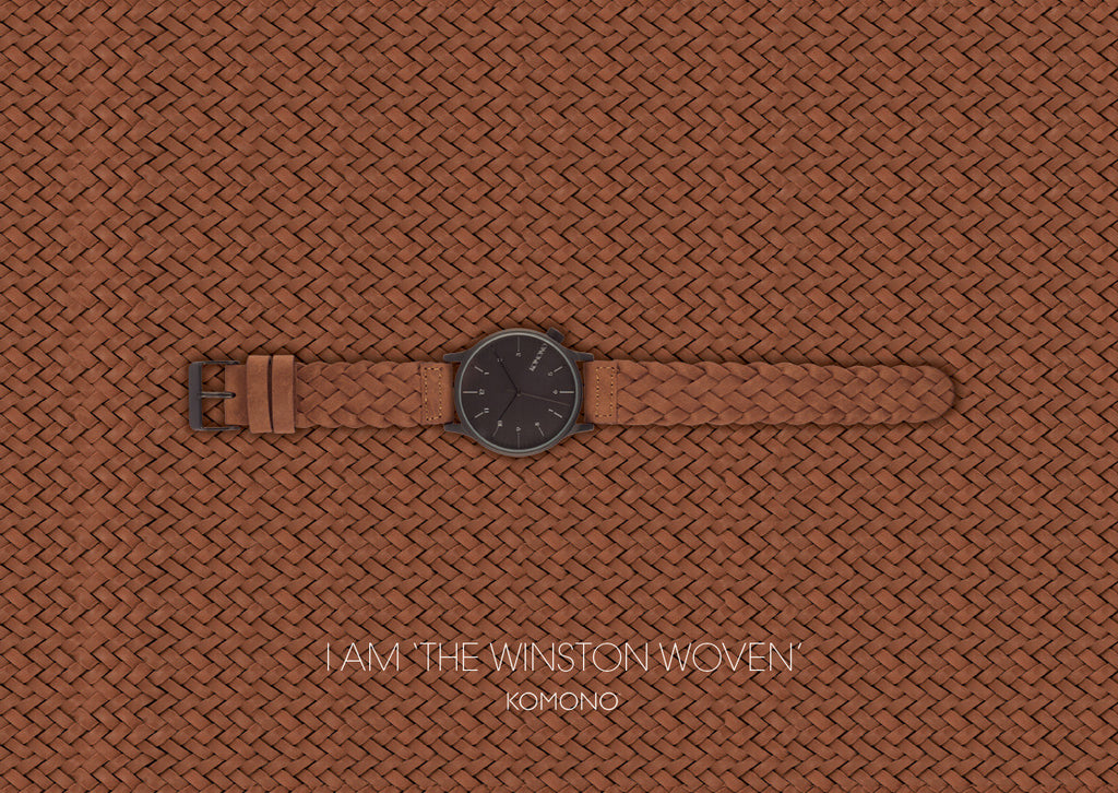 Komono Winston Woven Chestnut Watch Maxton Men