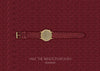 Komono Winston Woven Burgundy Watch ad