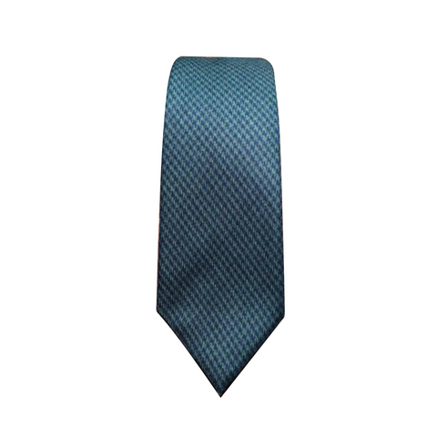 Blade + Blue - Jack Navy & Aqua Wool Houndstooth Tie