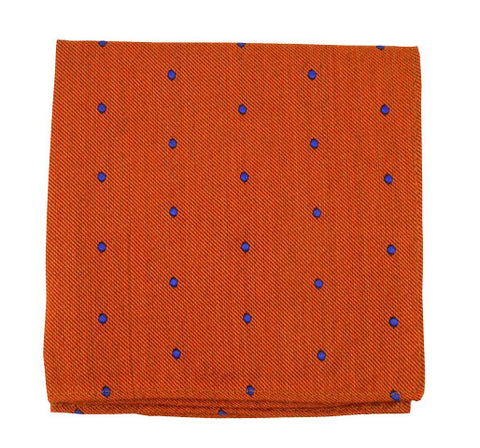 Burnt Orange Dot Pocket Square