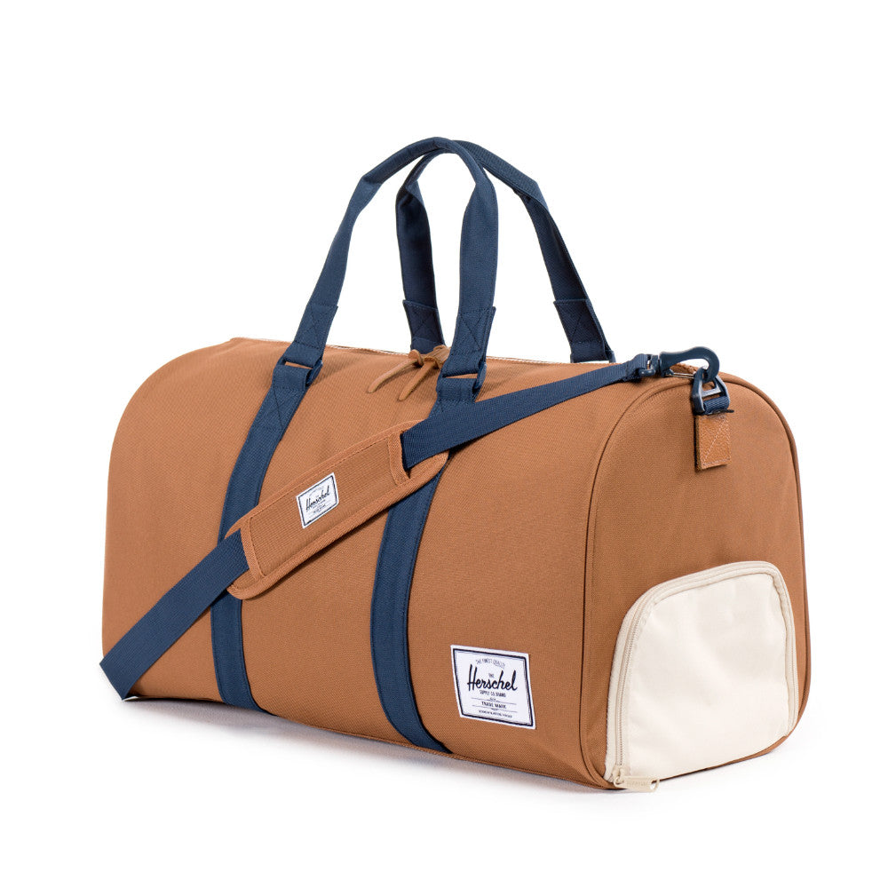 Herschel Supply Novel Duffel Bag - Caramel & Navy Side
