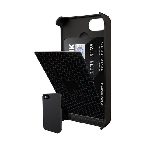 Hex Stealth Wallet Case for iPhone 5 - Black