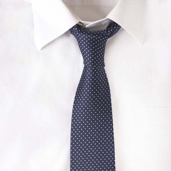Pindot Silk Navy Pindot Tie :: Maxton Men