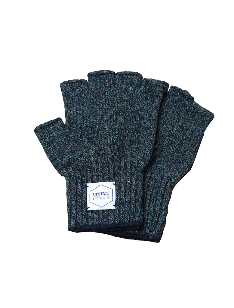 Upstate Stock Fingerless Ragg Wool Glove - Dark Melange