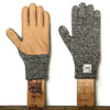 Upstate Stock Ragg Wool Glove with Natural Deer Charcoal Melange