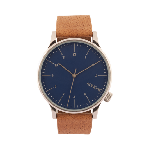 Komono Winston Blue Cognac Watch