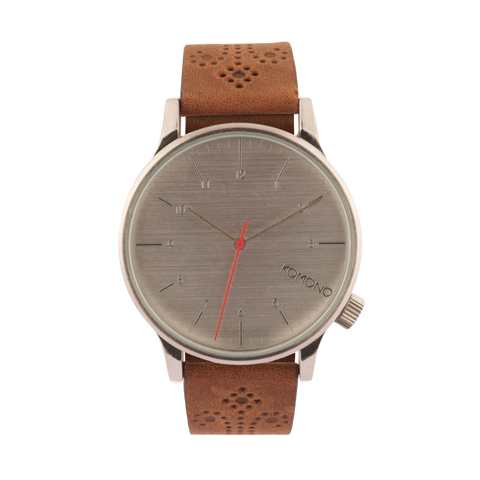 Komono Winston Brogue Walnut Watch