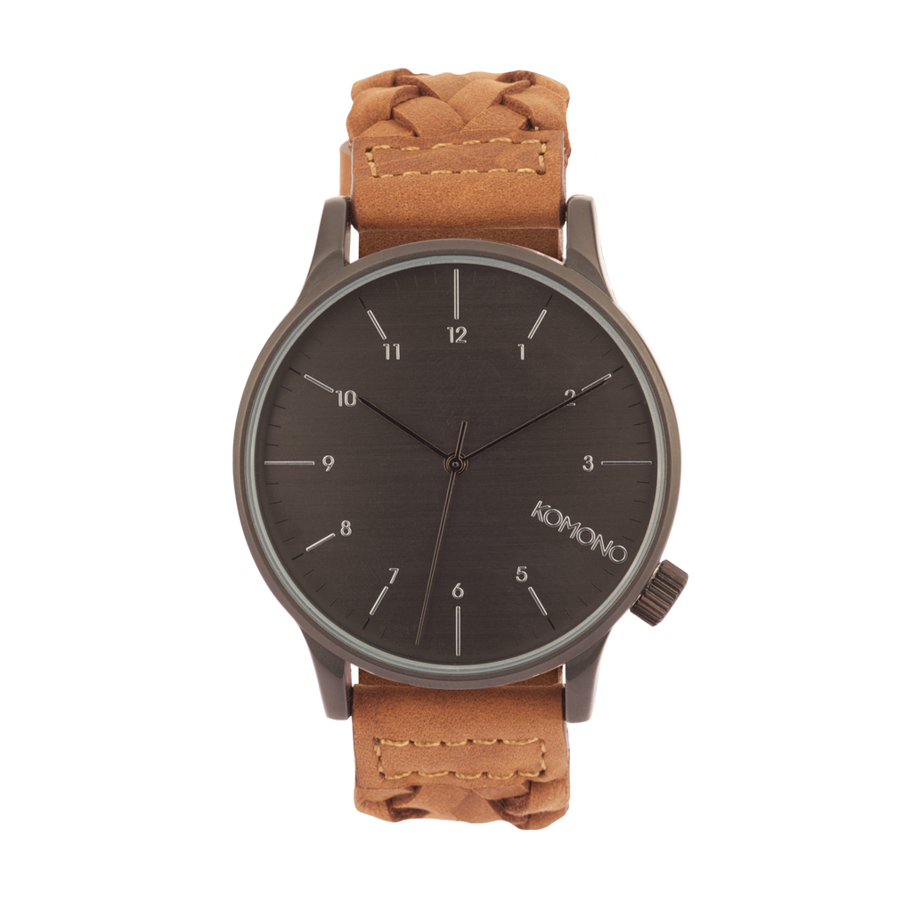 Komono Winston Woven Chestnut Watch :: Maxton Men