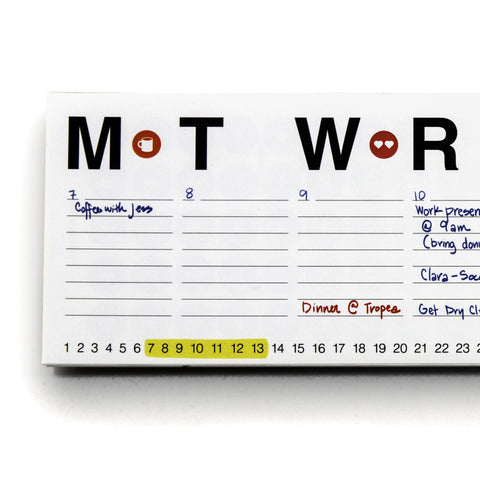MAKE Week Plan Weekly Planner Pad