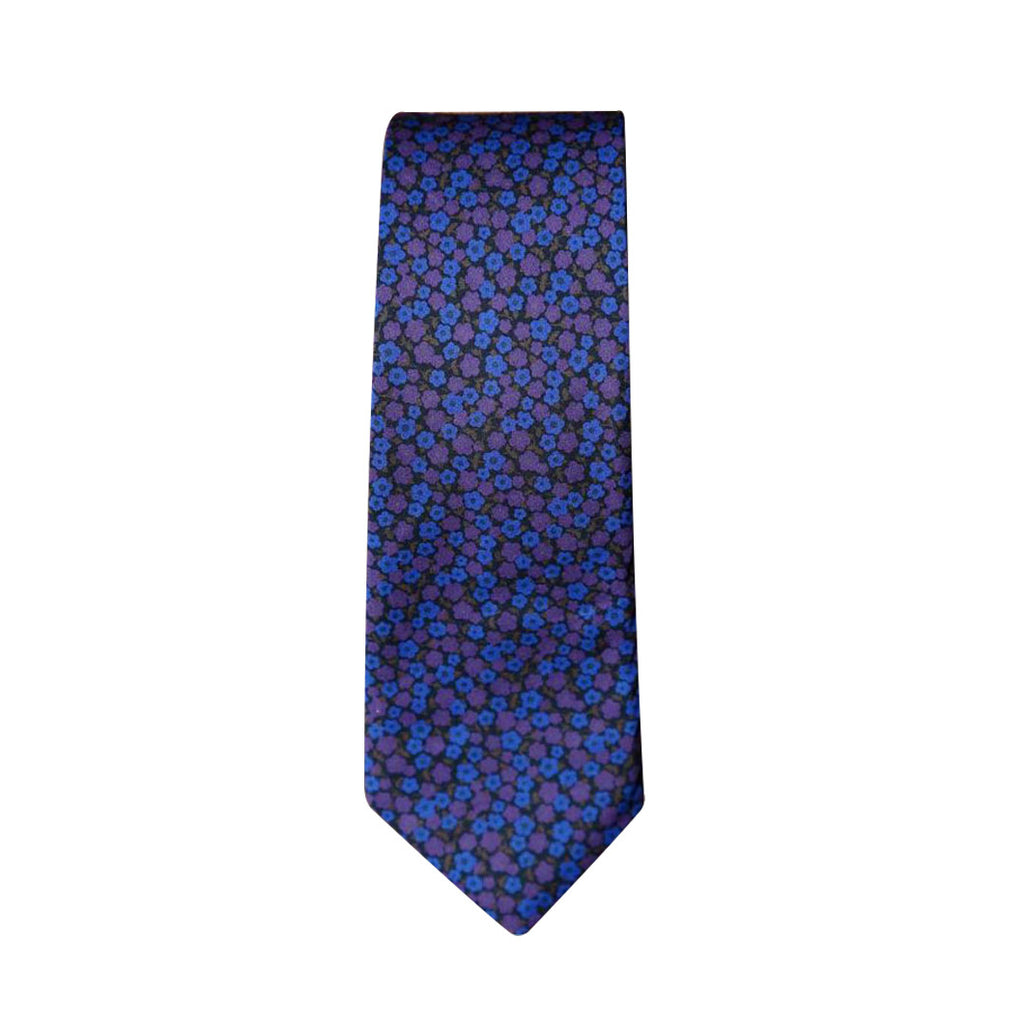 Blade + Blue - Zachary Purple Floral Print Tie