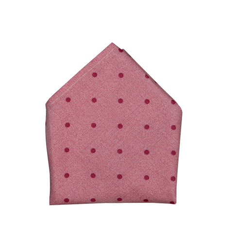 Blade + Blue Christopher Polka Dot Pocket Square - Red