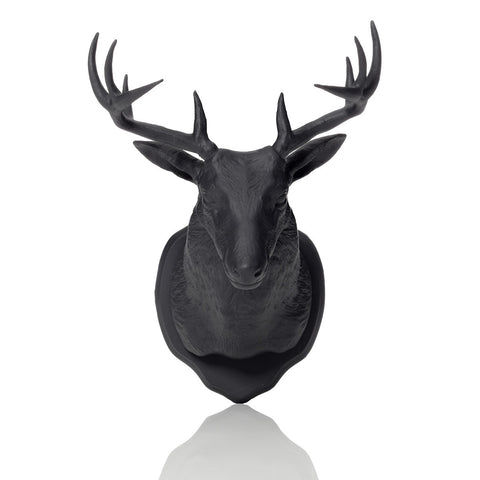Urban Taxidermy Magnetic Wall Hook Deer - Black