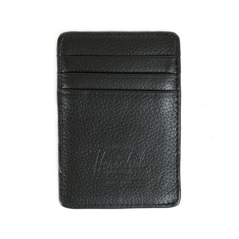 Herschel Supply Raven Wallet - Black Leather