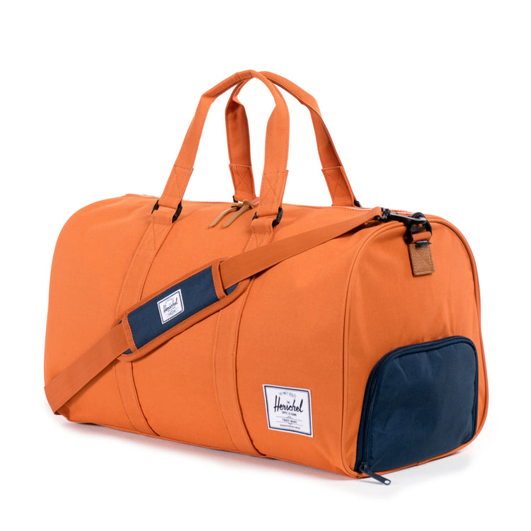 Herschel Supply Novel Duffel Bag - Carrot & Navy Side