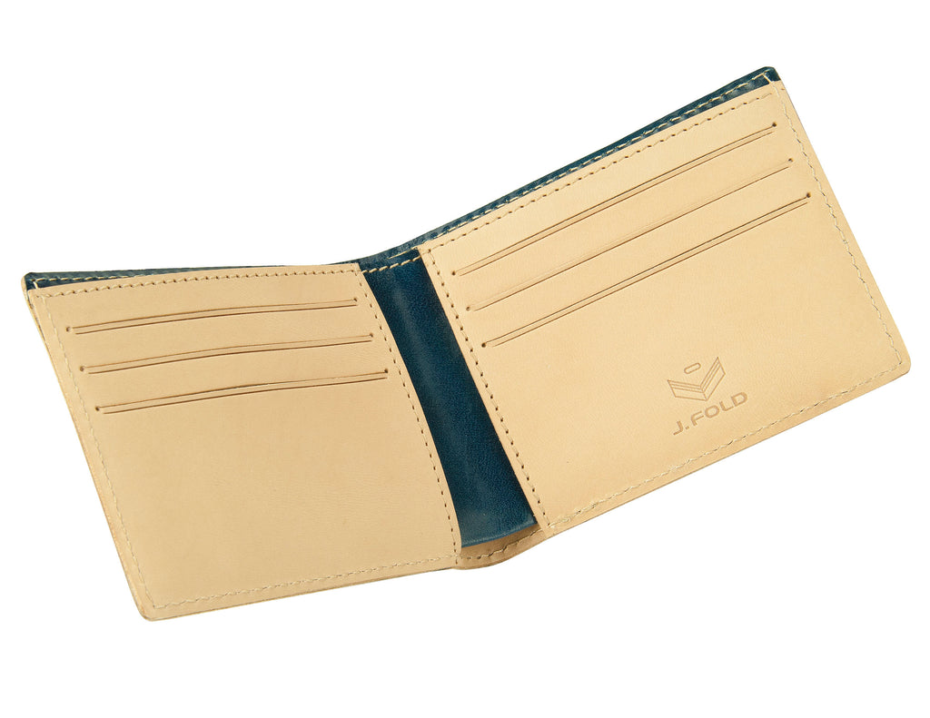 J Fold Superglaze Slimfold Wallet - Cobalt Blue :: Maxton Men