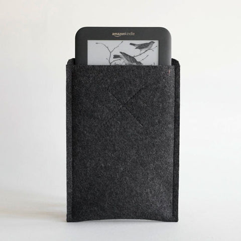 Old Calgary Organic Wool Felt Amazon Kindle Oxford Sleeve Case - Anthracite