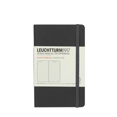 Leuchtturm1917 Ruled Pocket Notebook - Grey Linen
