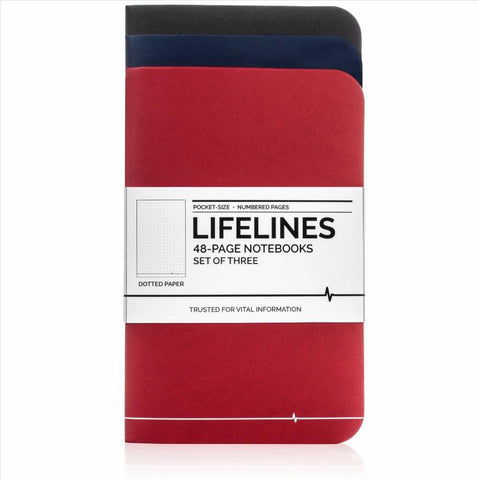 Lifelines Dotted Grid Notebooks | Variety, Set of 3
