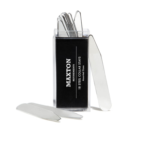 Stainless Steel Collar Stays - Set of 18