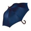 Ombrelli Handcrafted Umbrella with Wood Handle - Midnight Pin Stripe