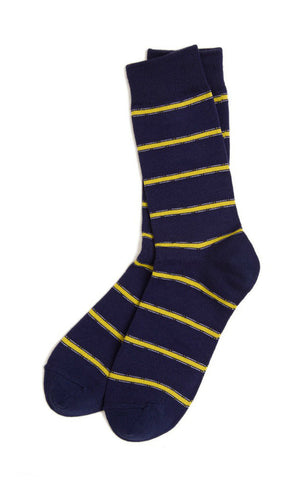 Richer Poorer Dweller Socks - Navy Blue
