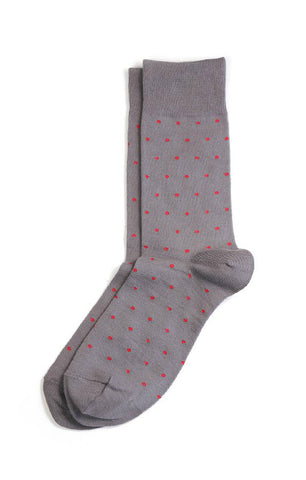 Richer Poorer - Polka Dots Socks - Grey