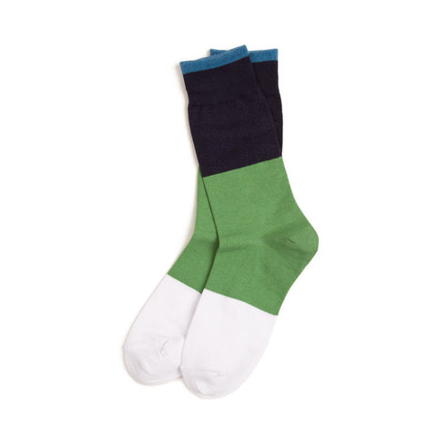 Richer Poorer Badlands Socks - Navy & Green
