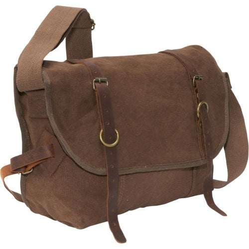 Rothco Vintage Canvas Explorer Shoulder Bag - Brown :: Maxton Men