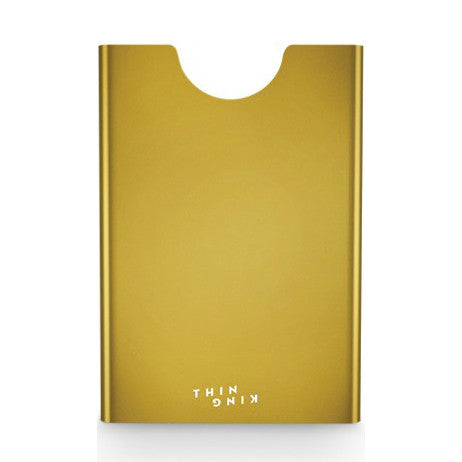 Thin King Aluminum Card Case - Yellow Gold