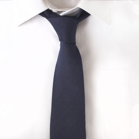 Wool Navy Solid Tie